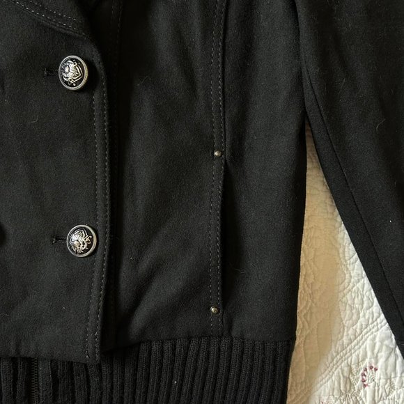 Size Large Women's Buffalo by David Bitton Black Jacket Button Front, Collared, - Picture 4 of 10